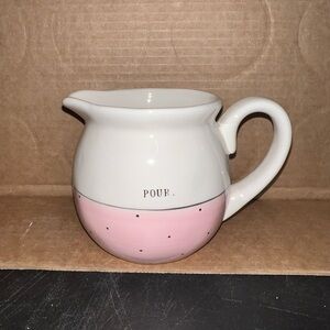 Rae Dunn Pink and White Polka Dot creamer